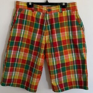 Colorful Plaid Men's Shorts vintage golf skateboard 90’s